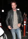 Gerard Butler Black Leather Jacket – Gerard Butler celebrity photo
