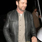 Gerard Butler Black Leather Jacket – Gerard Butler wearing the look, photo 3