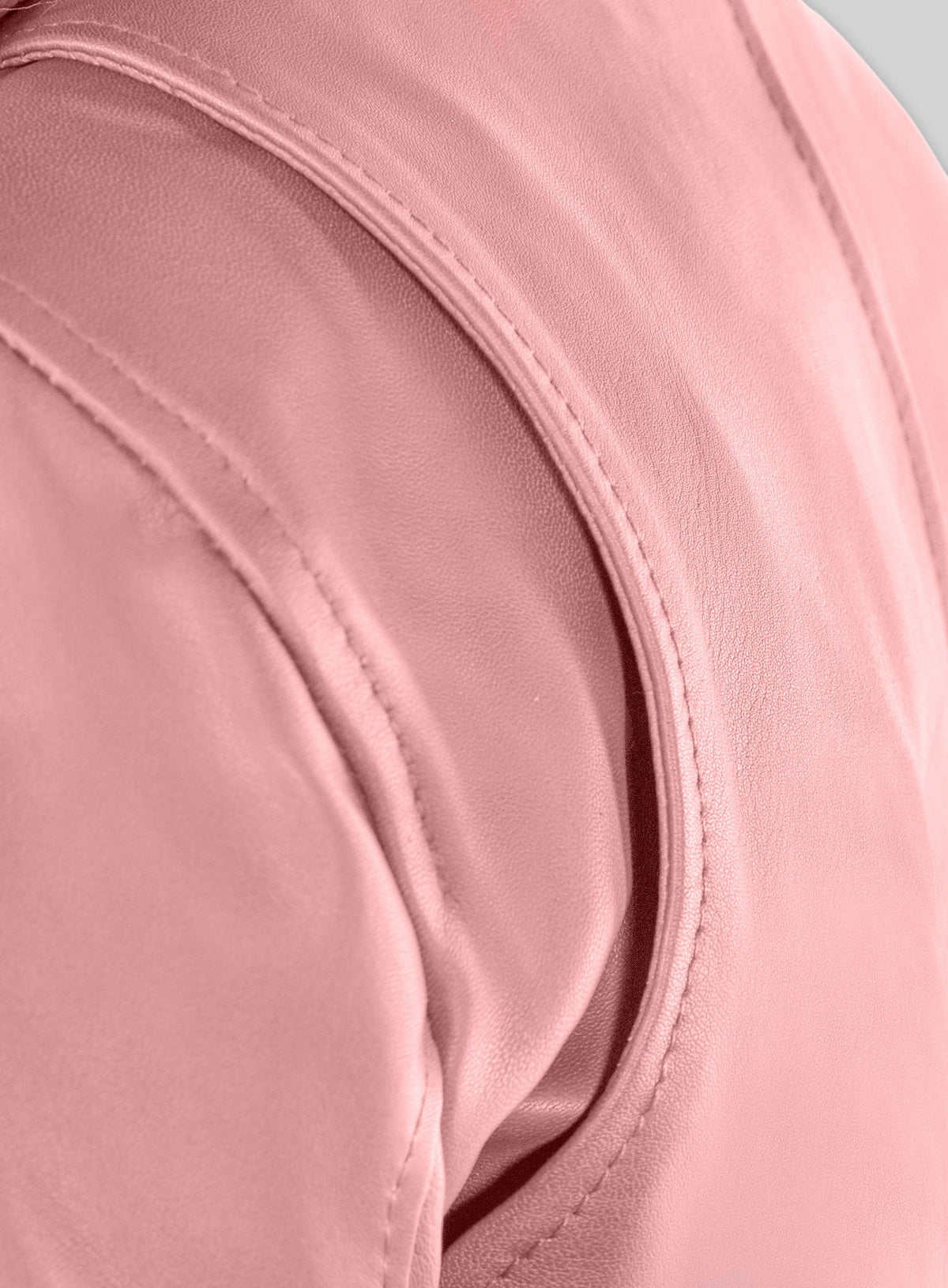 Gigi Hadid Black Biker Leather Jacket – close-up and worn views