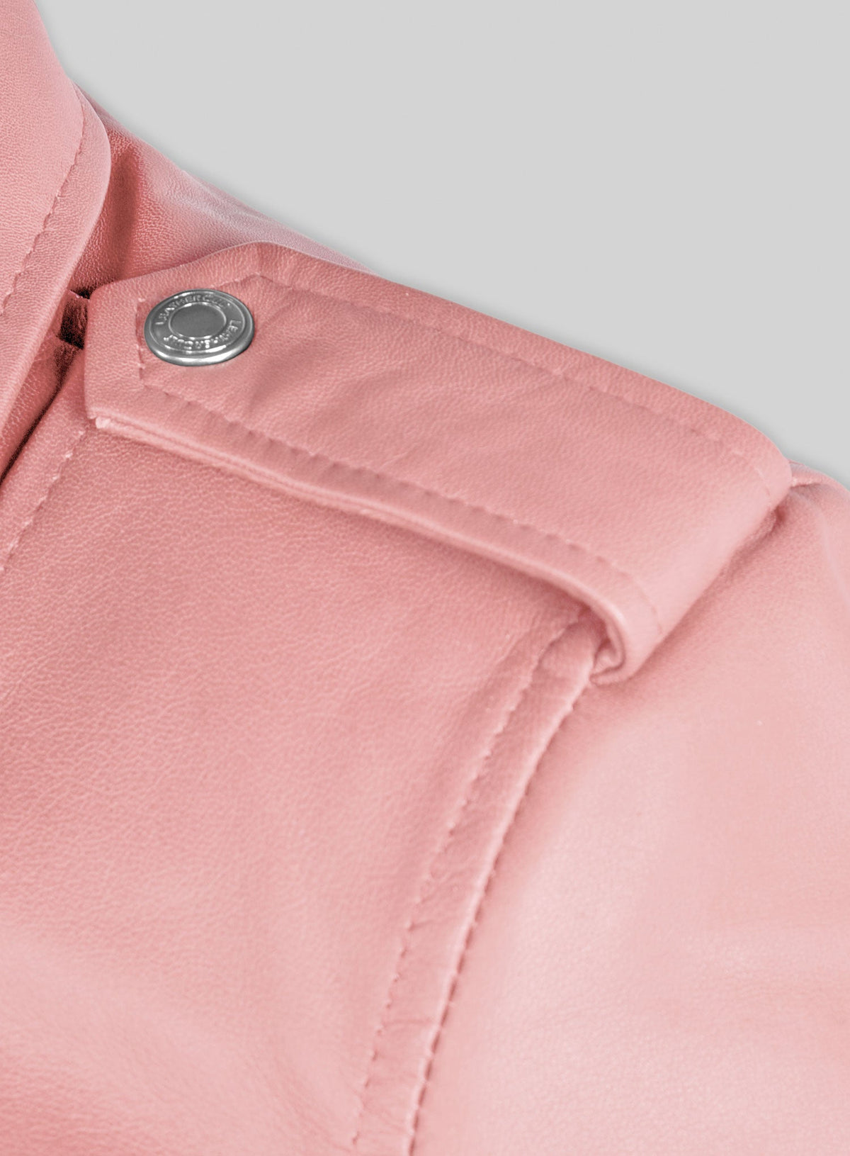 Gigi Hadid Black Biker Leather Jacket – close-up and worn views