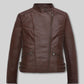 Grace Ashcroft Resident Evil Requiem Black Leather Jacket – front view