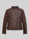 Grace Ashcroft Resident Evil Requiem Black Leather Jacket – front view