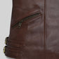 Grace Ashcroft Resident Evil Requiem Black Leather Jacket – close-up and worn views