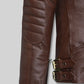 Grace Ashcroft Resident Evil Requiem Black Leather Jacket – close-up and worn views