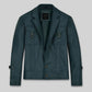 Gram Parsons 1969 Teal Leather Jacket – front view