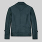 Gram Parsons 1969 Teal Leather Jacket – back view