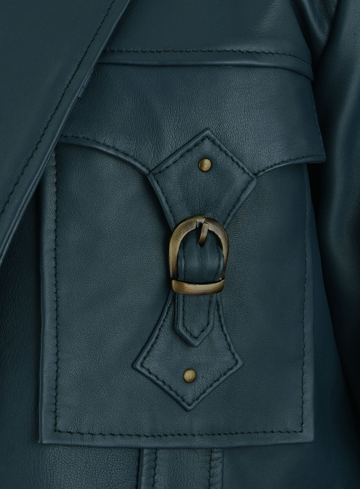 Gram Parsons 1969 Teal Leather Jacket – full product view