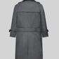 Gray Lambskin Dylan McDermott Trench Coat view 2