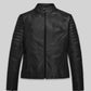Gwen Stefani Black Leather Jacket – front view