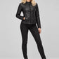 Gwen Stefani Black Leather Jacket – close-up and worn views