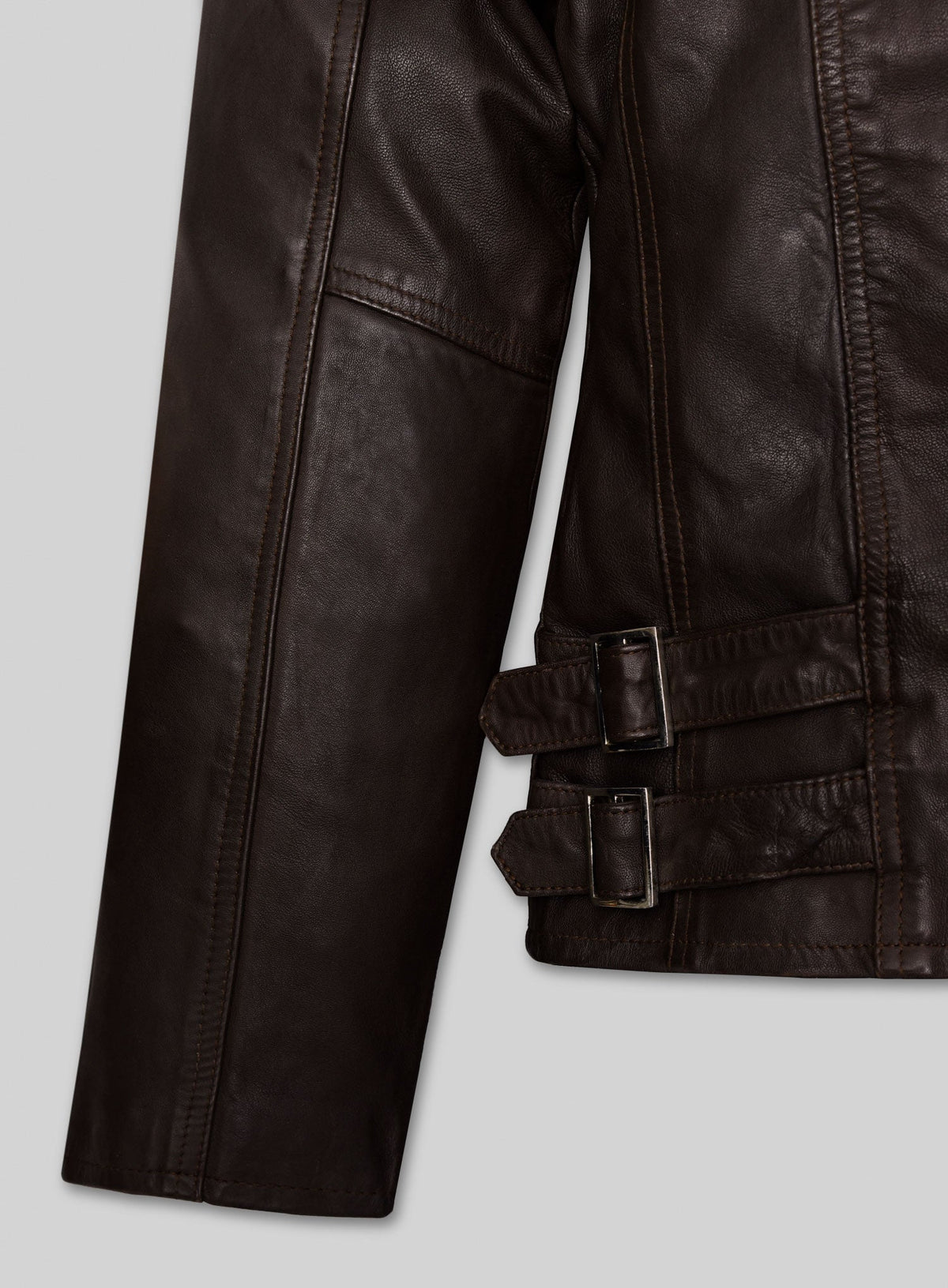Hailey Baldwin Bieber Black Leather Jacket – close-up and worn views