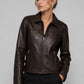 Hailey Baldwin Bieber Black Leather Jacket – full product view
