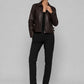 Hailey Baldwin Bieber Black Leather Jacket – full product view
