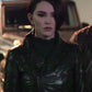 Hannah Quinlivan Skyscraper Black Leather Jacket – close-up and worn views