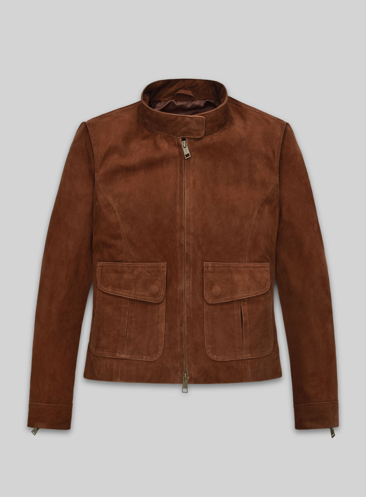 Hayley Atwell Mission Impossible Black Leather Jacket – front view