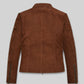Hayley Atwell Mission Impossible Black Leather Jacket – back view