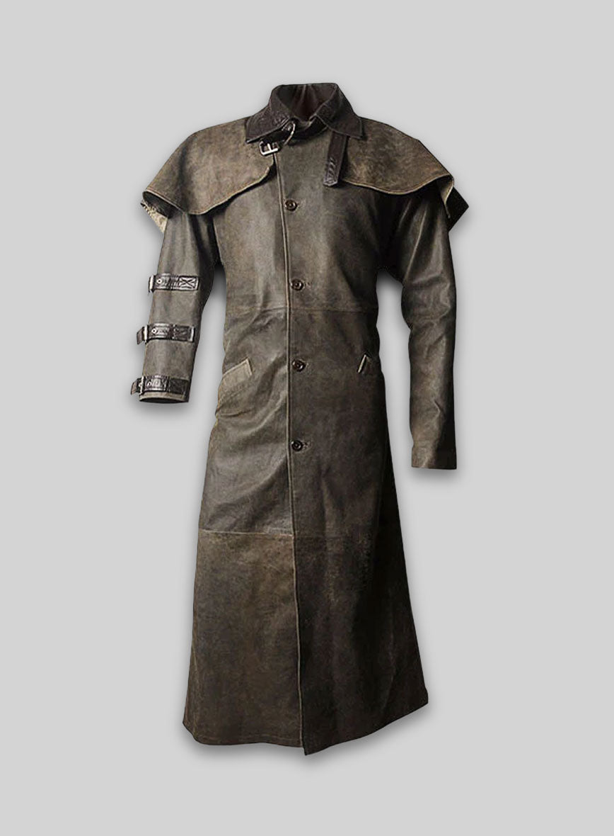 Hellboy Leather Duster Black Coat – front view