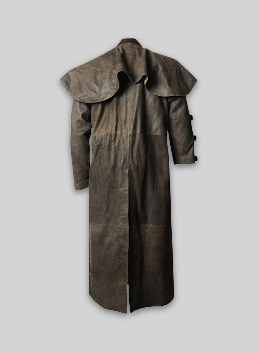 Hellboy Leather Duster Black Coat – back view