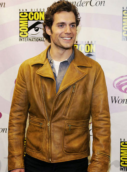 Henry Cavill Black Leather Jacket – Henry Cavill celebrity photo