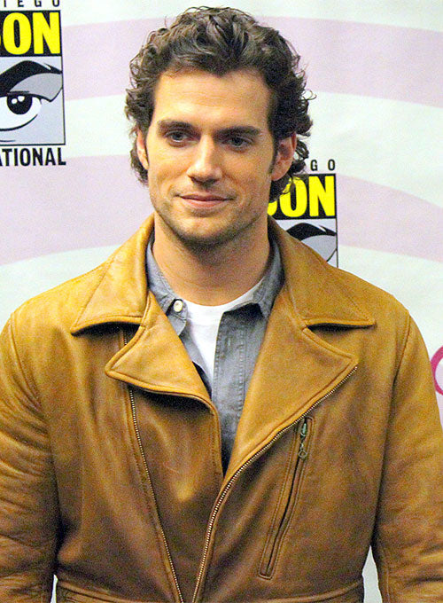 Henry Cavill Black Leather Jacket – Henry Cavill wearing the look, photo 4