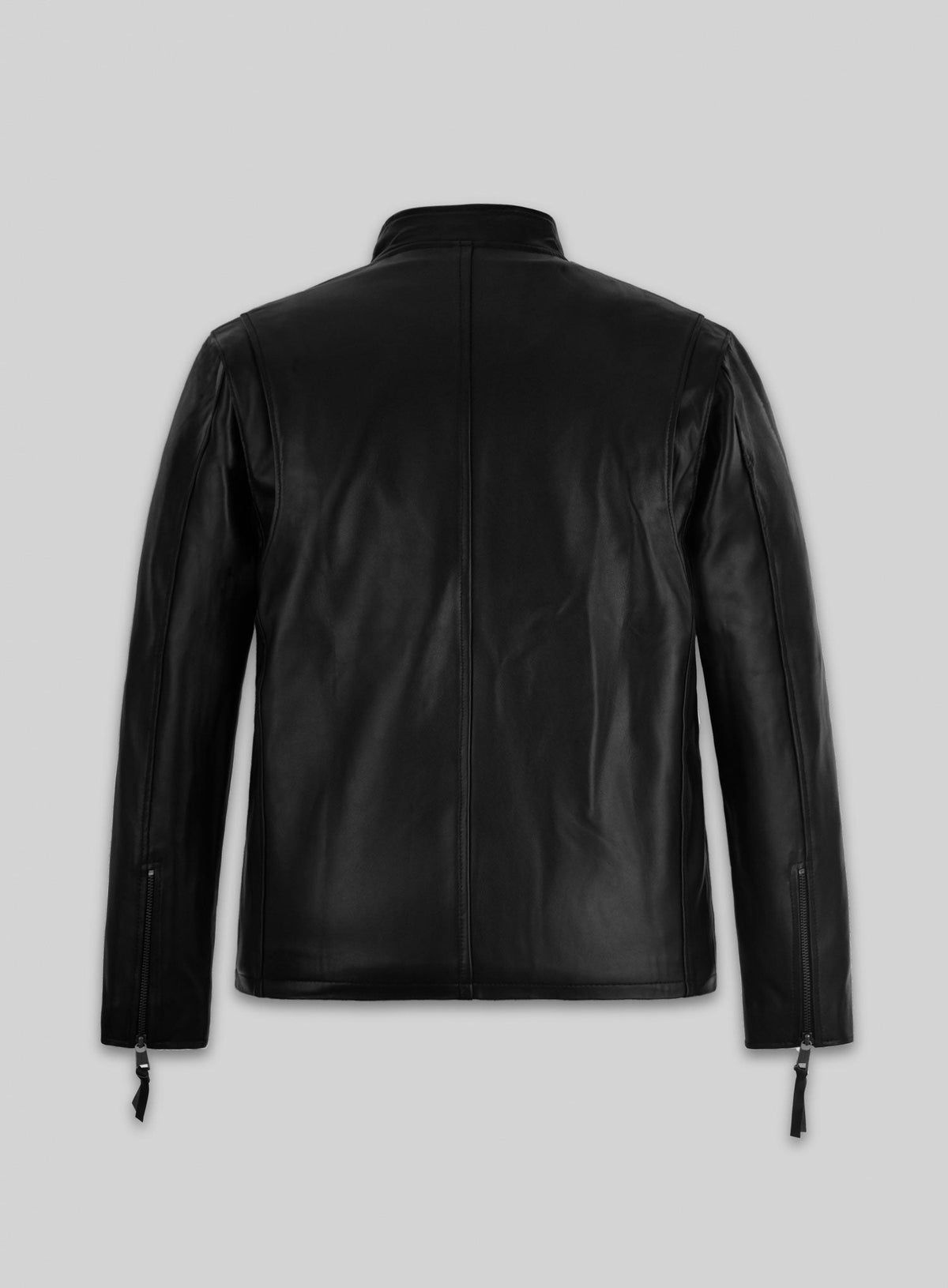 Henry Cavill Men's Journal Black Leather Jacket – back view