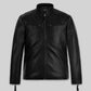 Henry Cavill Men's Journal Black Leather Jacket – front view