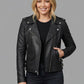 Hilary Duff Beverly Hills Black Leather Jacket – back view