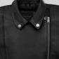 Hilary Duff Younger Black Leather Trench Coat – close-up and worn views