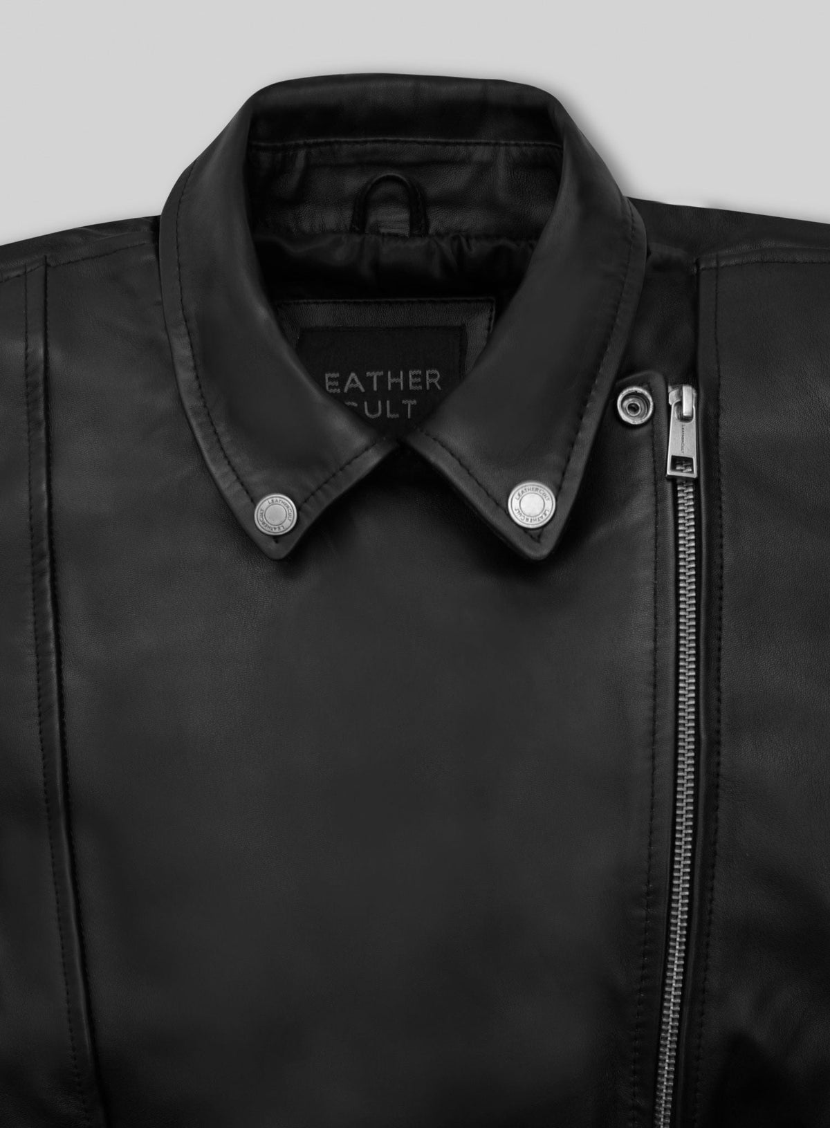 Hilary Duff Younger Black Leather Trench Coat – close-up and worn views