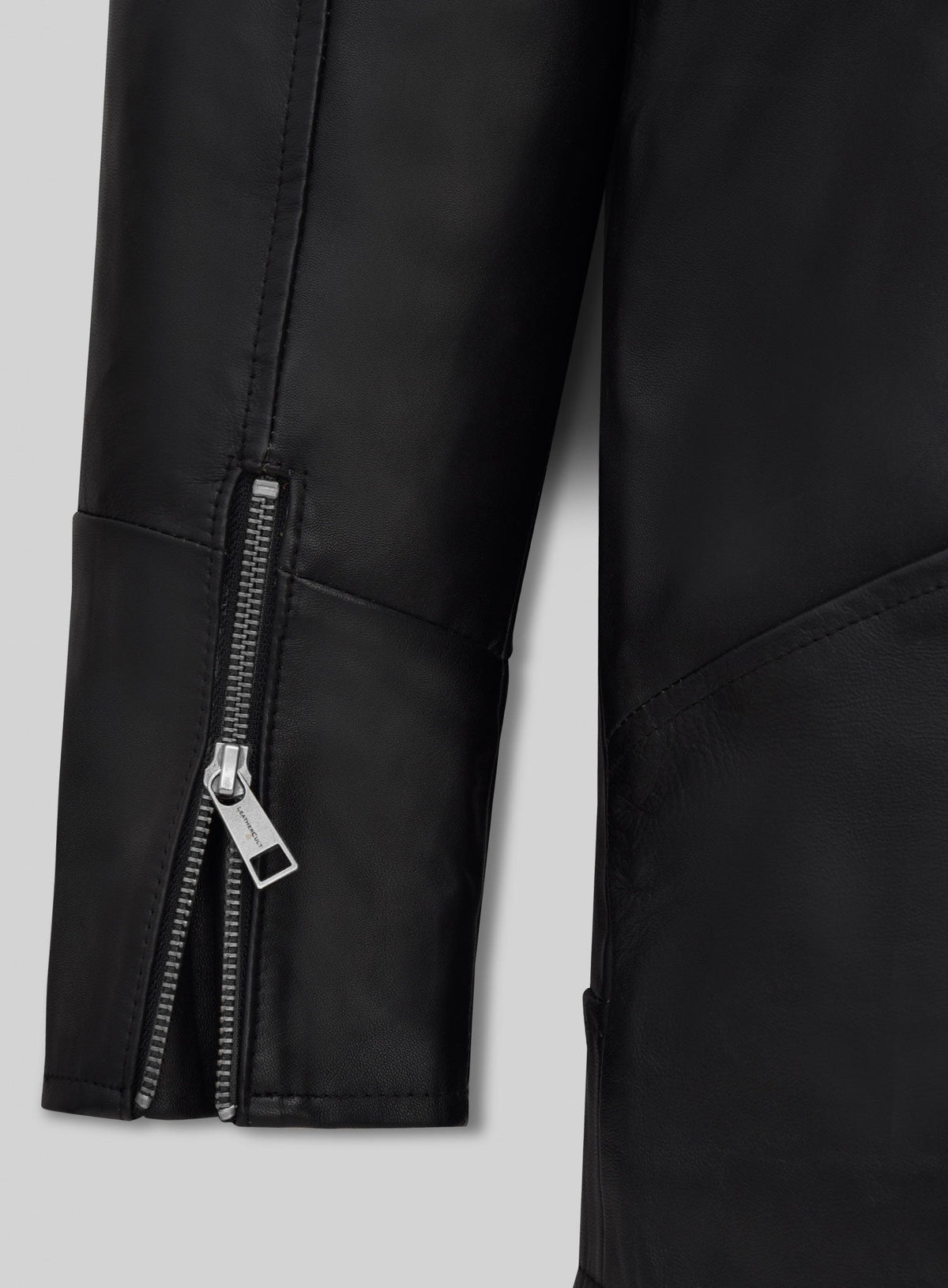 Hilary Duff Younger Black Leather Trench Coat – close-up and worn views