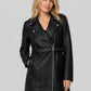 Hilary Duff Younger Black Leather Trench Coat – full product view