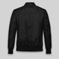 Hugh Jackman Madrid Black Leather Jacket – back view