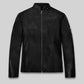 Ian Somerhalder Black Casual Leather Jacket – front view