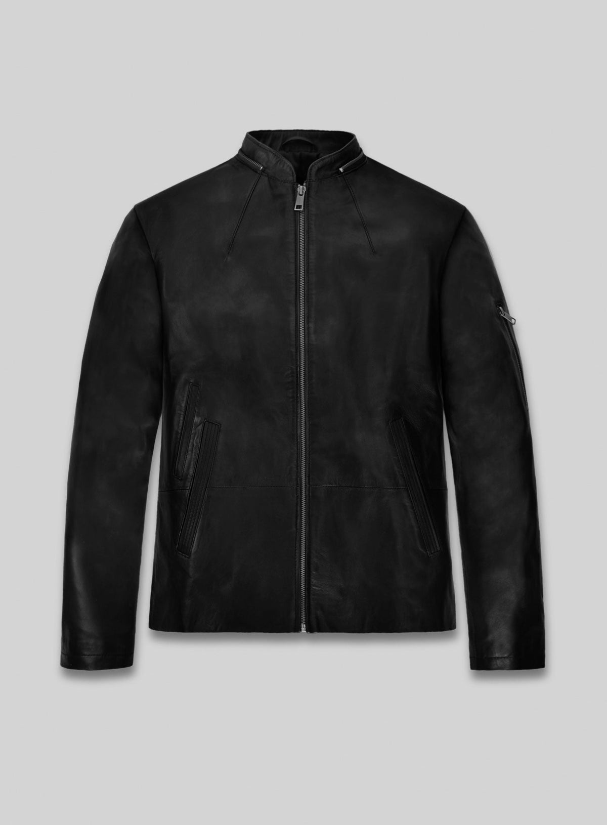 Ian Somerhalder Black Casual Leather Jacket – front view