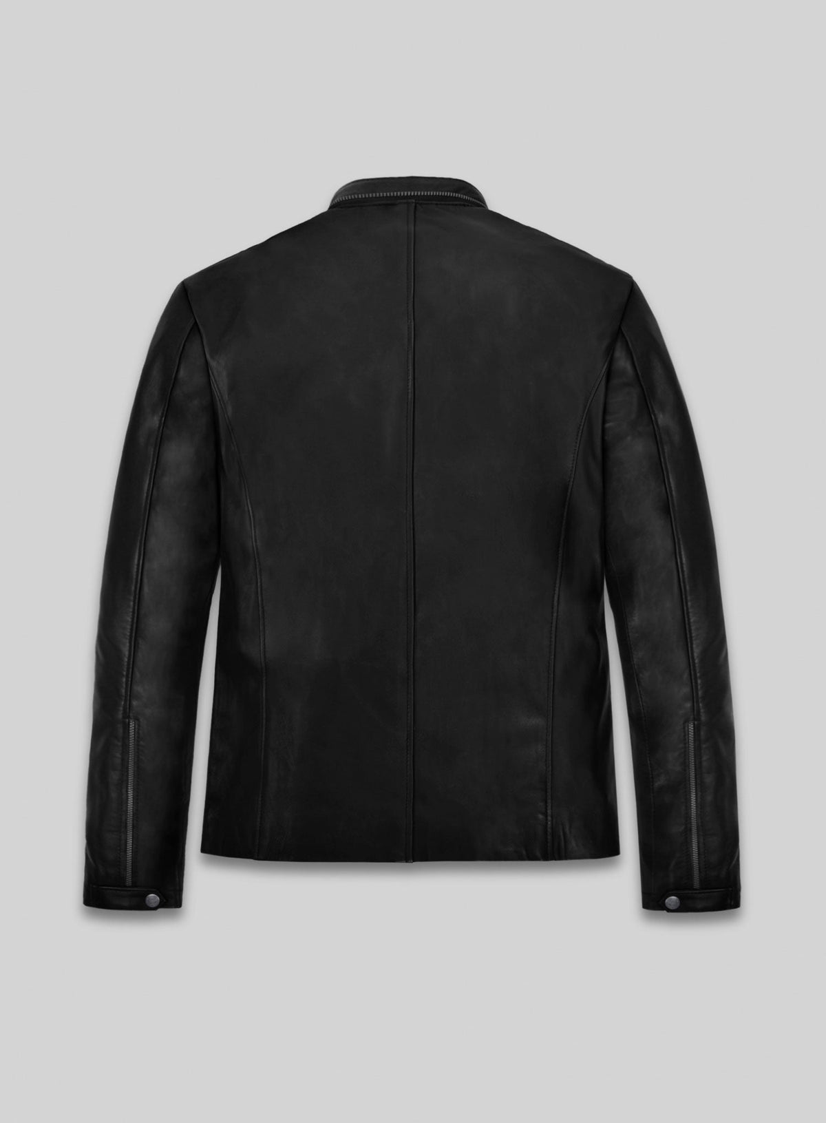 Ian Somerhalder Black Casual Leather Jacket – back view