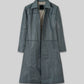 Idris Elba The Dark Tower Black Leather Long Coat – front view