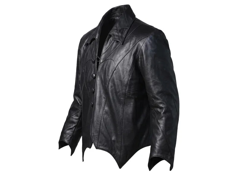 Papa V Perpetua Jacket | Ghost Band Gothic Real Leather Coat for Men