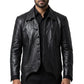 Papa V Perpetua Jacket | Ghost Band Gothic Real Leather Coat for Men