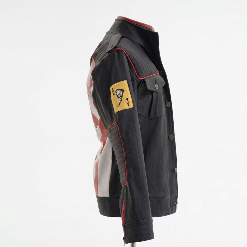 Hand Crafted Killjoy USA Spider Gerard My Romance Days MCR Party Poison Flag Black Leather Jacket