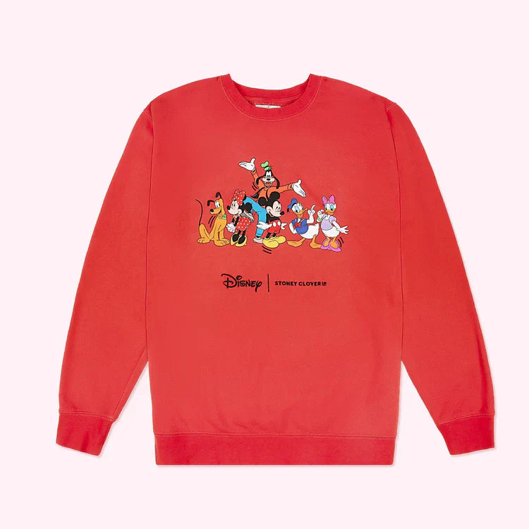 Stoney Clover Lane Mickey &amp; Minnie Holiday Pink Sweatshirt (Recreated Edition)