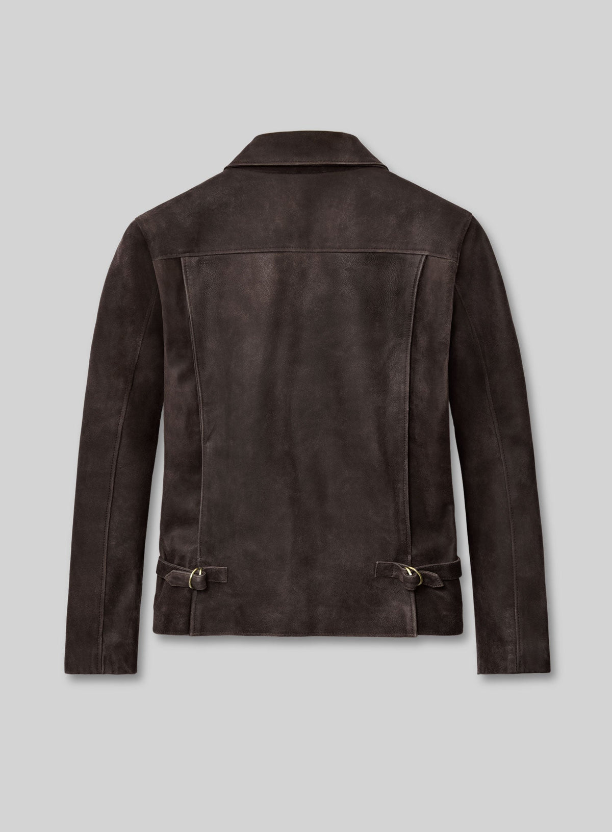 Indiana Jones Distressed Brown Leather Jacket – back view