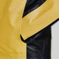 InFamous Cole MacGrath Yellow Leather Jacket – close-up and worn views