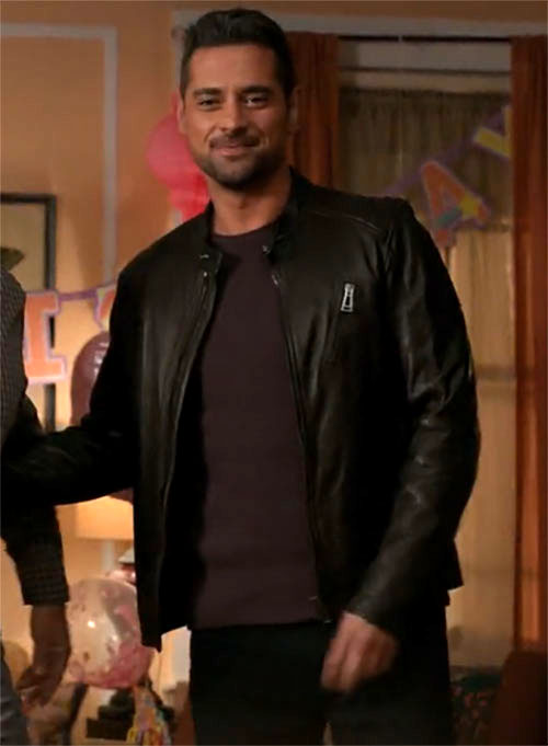 J.R Ramirez Manifest Black Leather Jacket – J.R Ramirez Manifest wearing the look, photo 3