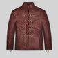 Jaime Lannister GOT Black Leather Jacket – front view