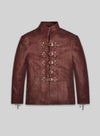 Jaime Lannister GOT Black Leather Jacket – front view