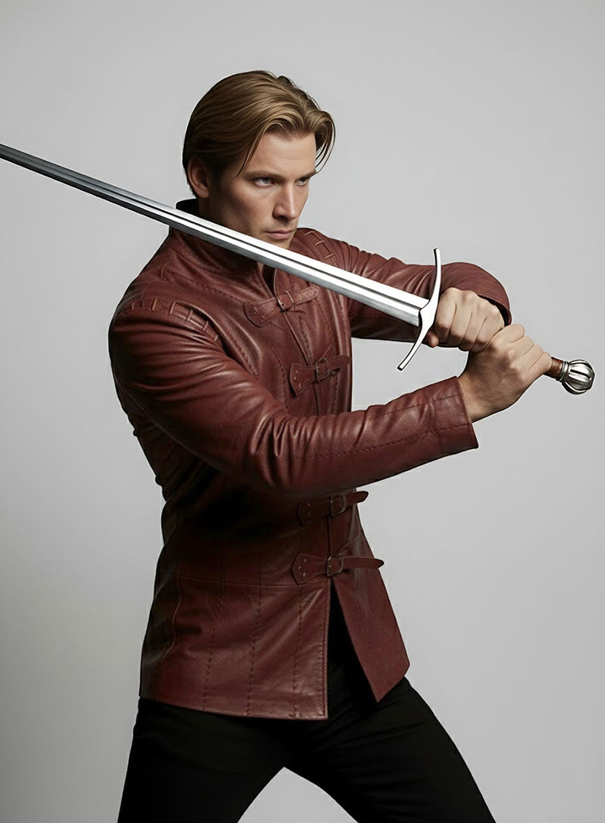 Jaime Lannister GOT Black Leather Jacket – alternate view