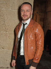James McAvoy Black Leather Jacket – James McAvoy celebrity photo