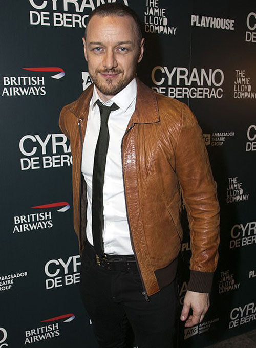 James McAvoy Black Leather Jacket – James McAvoy wearing the look, photo 3