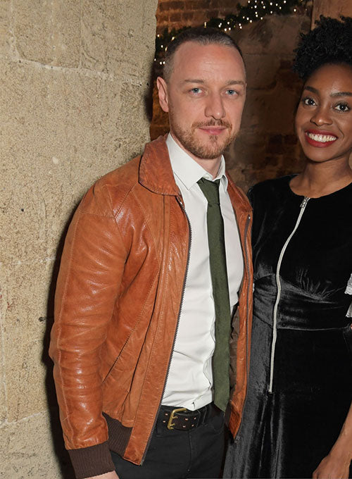 James McAvoy Black Leather Jacket – James McAvoy wearing the look, photo 4