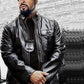 James Payton Ride Along Black Leather Jacket – front view